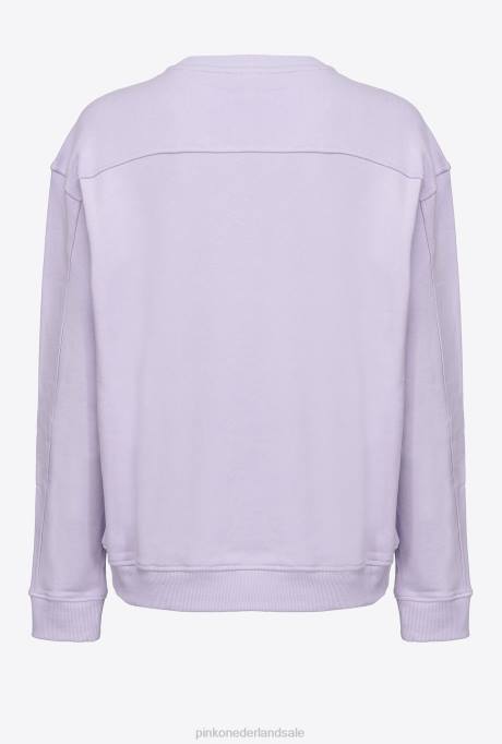 sweatshirts | L488536 Sweatshirt met logoprint Pinko lila - lichte sorbet