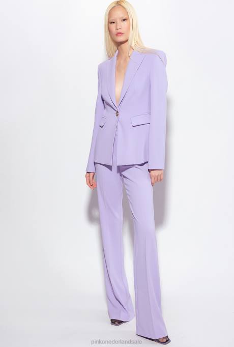 blazers | L488560 single-breasted stretchblazer Pinko lila - donkere sorbet