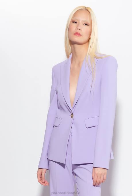 blazers | L488560 single-breasted stretchblazer Pinko lila - donkere sorbet