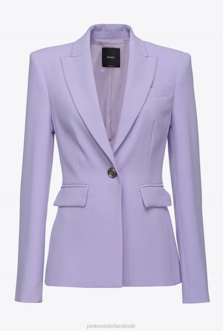 blazers | L488560 single-breasted stretchblazer Pinko lila - donkere sorbet