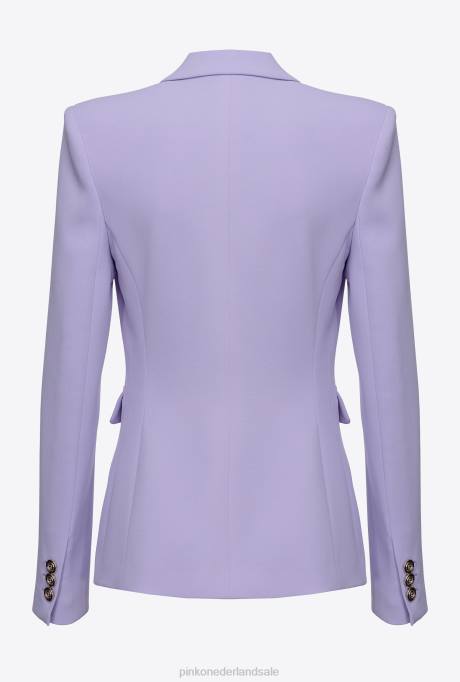 blazers | L488560 single-breasted stretchblazer Pinko lila - donkere sorbet