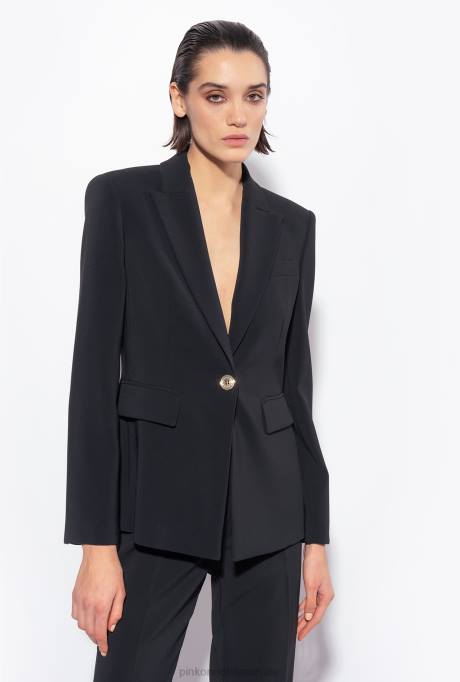 blazers | L488561 single-breasted stretchblazer Pinko limousine zwart