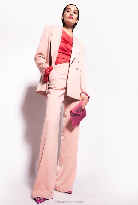 blazers | L488565 envers satijnen blazer Pinko cameo roos