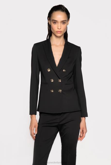 blazers | L488570 blazer met sierknopen Pinko limousine zwart