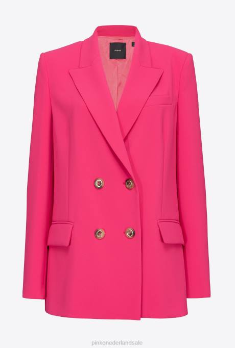 blazers | L488571 oversized stretchblazer Pinko fuchsia paars