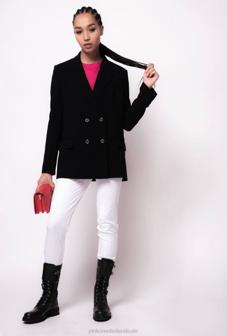 blazers | L488572 oversized stretchblazer Pinko limousine zwart