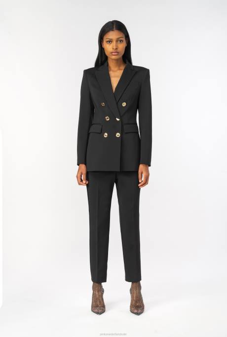 blazers | L488575 Milano blazer met dubbele rij knopen Pinko limousine zwart