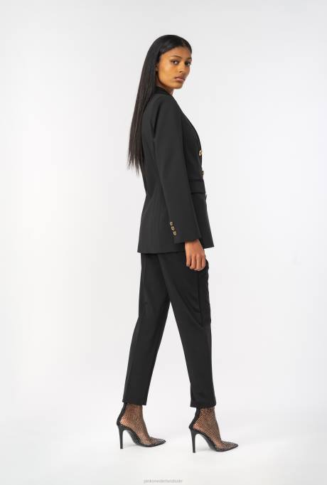 blazers | L488575 Milano blazer met dubbele rij knopen Pinko limousine zwart