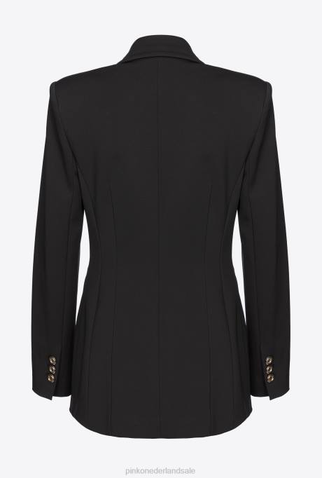 blazers | L488575 Milano blazer met dubbele rij knopen Pinko limousine zwart
