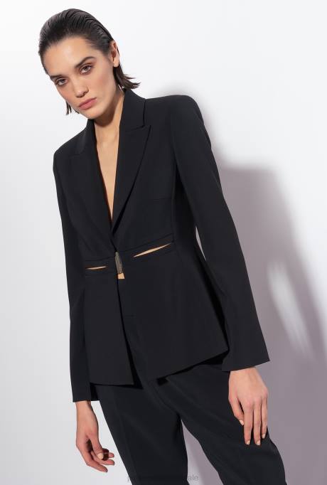 blazers | L488584 elegante stretchblazer Pinko limousine zwart