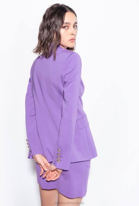 blazers | L488586 blazer met één rij knopen Pinko lavendel lila