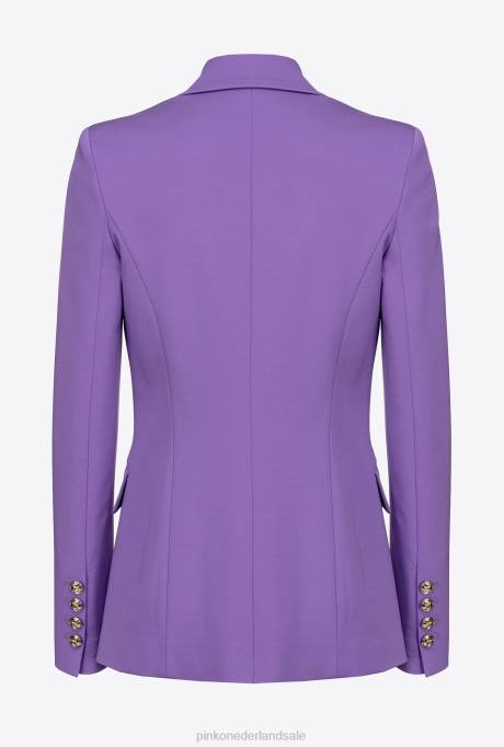 blazers | L488586 blazer met één rij knopen Pinko lavendel lila