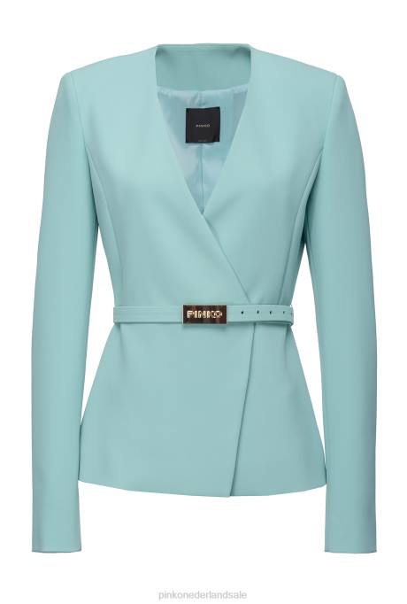 blazers | L488593 elegante jas met dunne riem Pinko nijl blauw