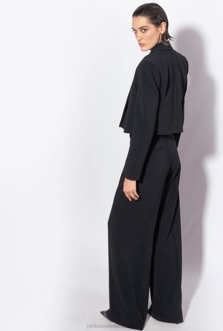 blazers | L488603 Stretch crêpe spencer jack Pinko limousine zwart