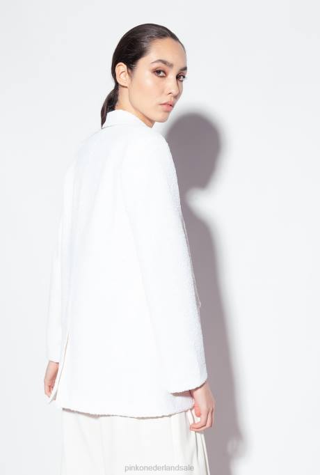 blazers | L488617 blazer met volledige pailletten van galleria Pinko gebroken wit