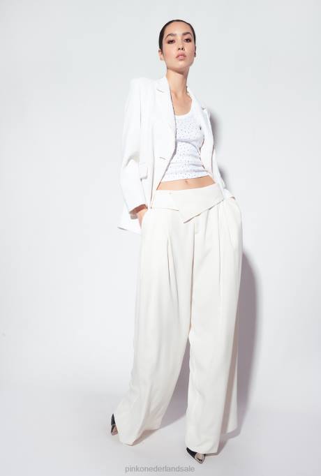 blazers | L488617 blazer met volledige pailletten van galleria Pinko gebroken wit
