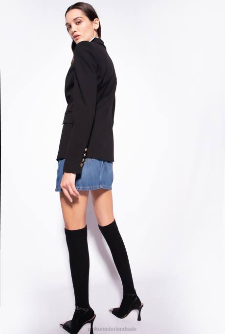 blazers | L488623 blazer met één rij knopen Pinko limousine zwart