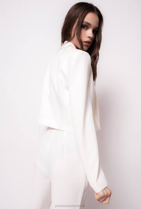 vrijetijdsjassen | L488630 spencer jack van polycrêpe Pinko melk wit