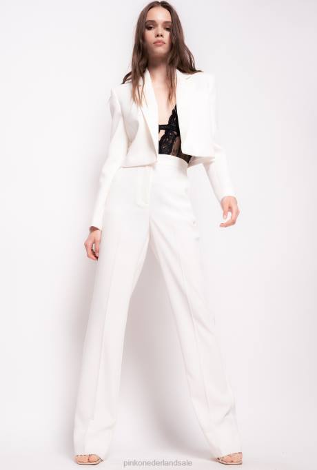 vrijetijdsjassen | L488630 spencer jack van polycrêpe Pinko melk wit