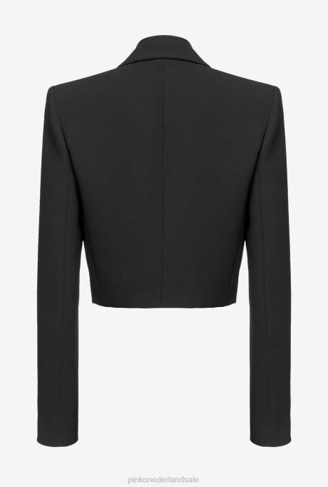 vrijetijdsjassen | L488631 spencer jack van polycrêpe Pinko limousine zwart