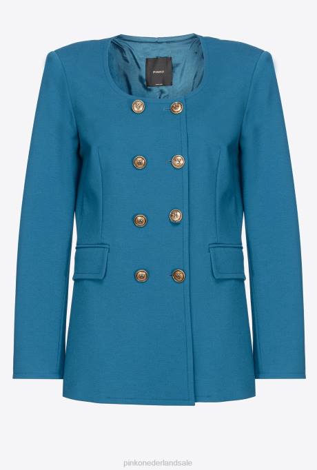 vrijetijdsjassen | L488633 vrouwelijk jack met dubbele rij knopen Pinko marokkaans blauw