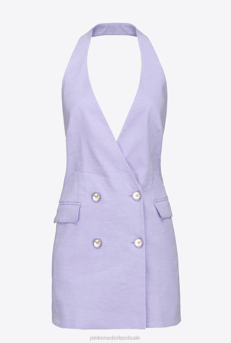 jassen | L488113 lang linnen vest Pinko lichte orchidee