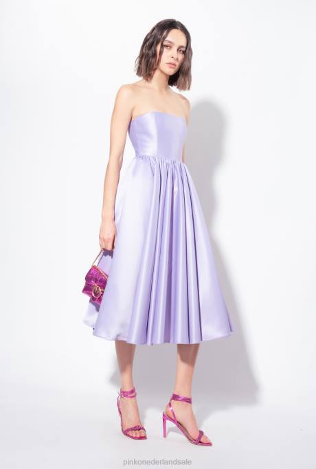 halflange jurken | L48843 hertogin midi-jurk Pinko lila - donkere sorbet