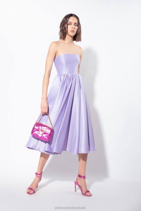 halflange jurken | L48843 hertogin midi-jurk Pinko lila - donkere sorbet