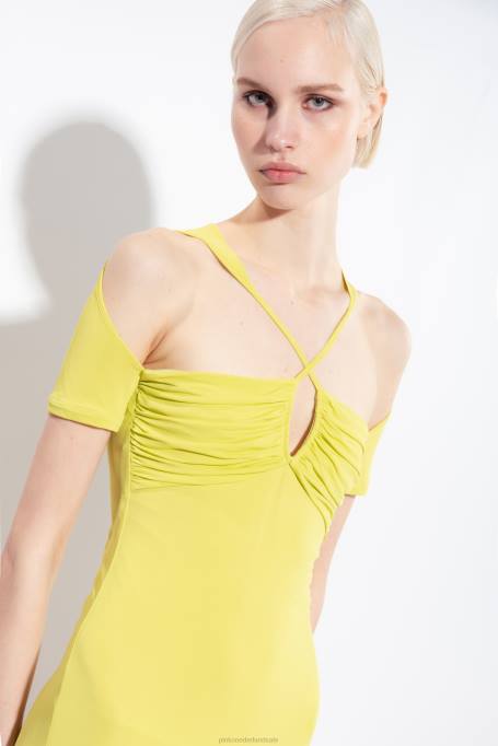 halflange jurken | L4884 vloeiende jersey midi-jurk Pinko groen - solfatara