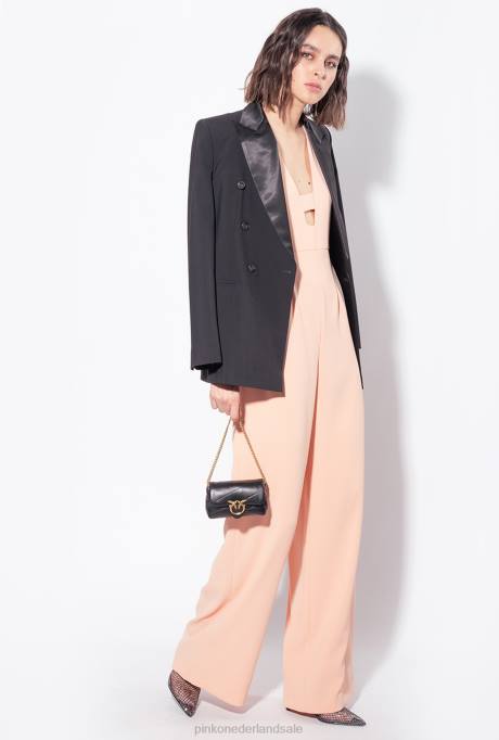 jumpsuits en tuinbroeken | L488107 jumpsuit met bloem broche Pinko stoffig roze