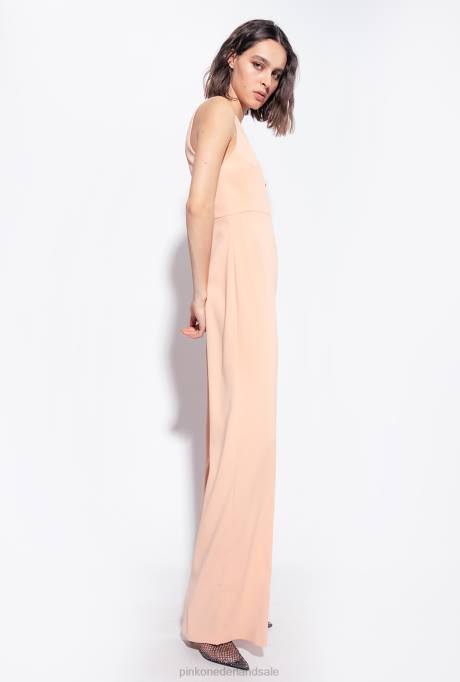 jumpsuits en tuinbroeken | L488107 jumpsuit met bloem broche Pinko stoffig roze