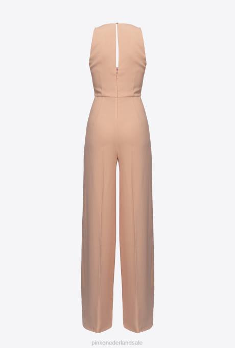 jumpsuits en tuinbroeken | L488107 jumpsuit met bloem broche Pinko stoffig roze