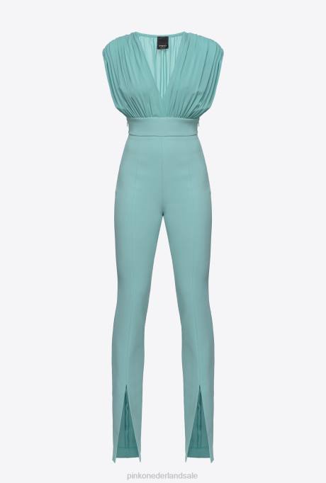 jumpsuits en tuinbroeken | L48824 jumpsuit met splitten Pinko nijl blauw