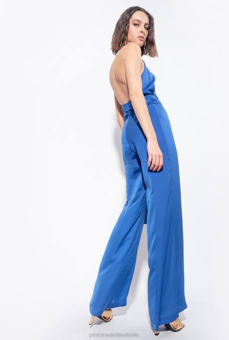 jumpsuits en tuinbroeken | L4887 lichte jumpsuit met sjerp Pinko blauw
