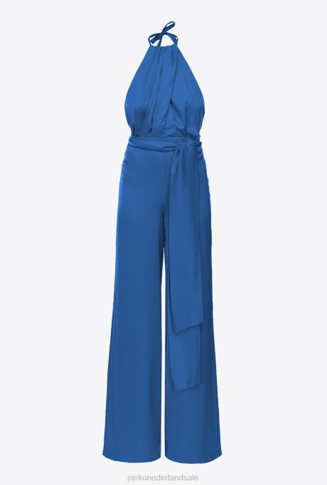 jumpsuits en tuinbroeken | L4887 lichte jumpsuit met sjerp Pinko blauw