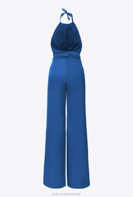 jumpsuits en tuinbroeken | L4887 lichte jumpsuit met sjerp Pinko blauw
