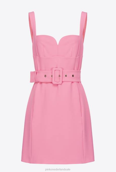 korte jurkjes | L48812 mini-jurk met riem Pinko convolvulus roze