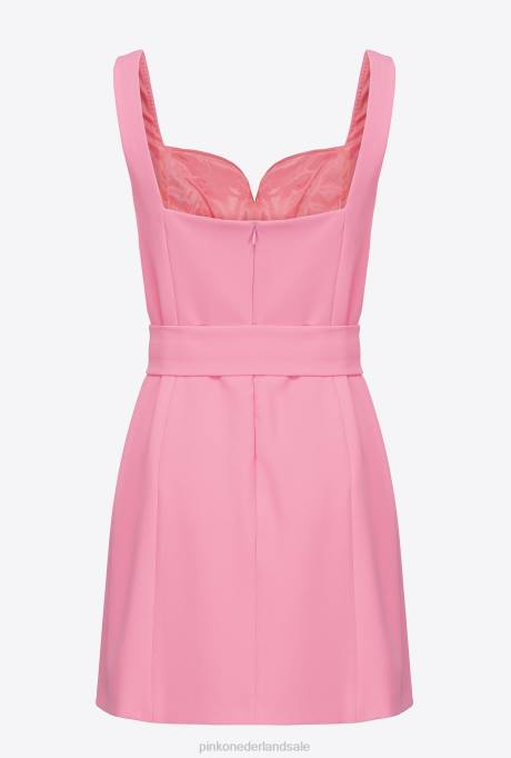 korte jurkjes | L48812 mini-jurk met riem Pinko convolvulus roze