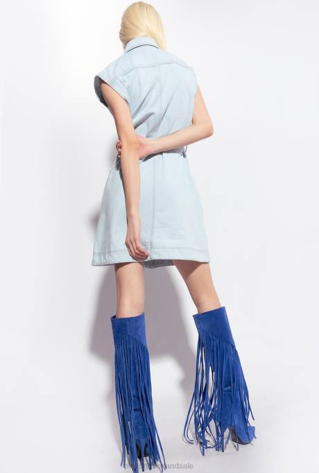 korte jurkjes | L488150 vintage lichte denim mini-jurk Pinko middellange bleekwas