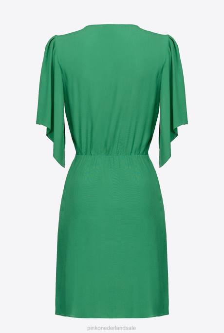 korte jurkjes | L488161 Marokkaanse crêpe wikkeljurk Pinko amazone