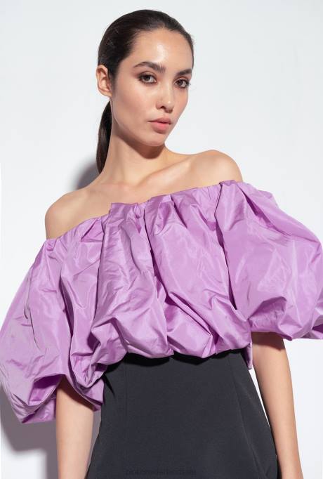 korte jurkjes | L488210 mini-jurk van tafzijde van galleria Pinko zwart/lila