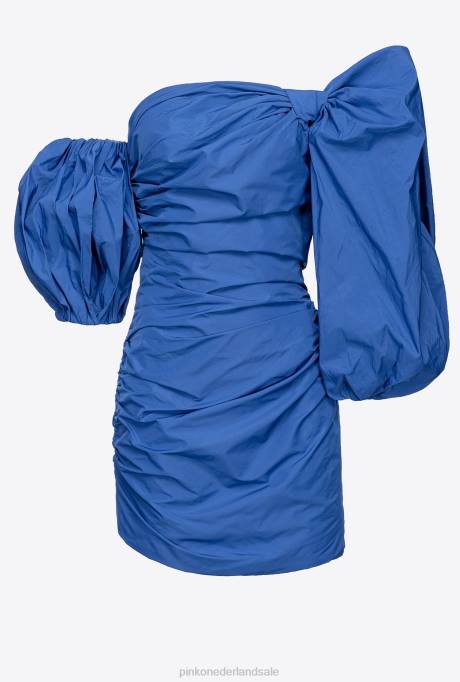 korte jurkjes | L48892 mini-jurk met ballonmouwen Pinko blauw
