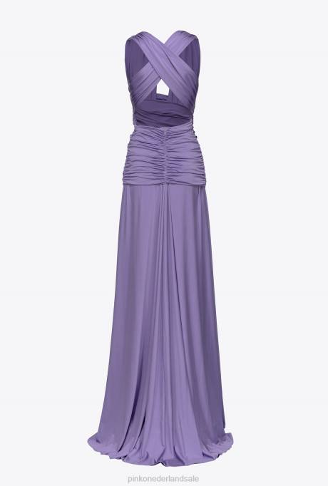 lange jurken | L48827 lange jurk met gekruist detail en drapering Pinko bougainville