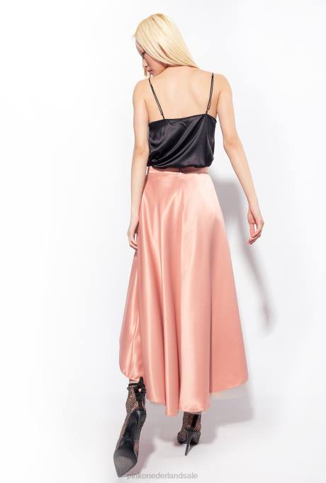halflange rokken | L488814 duchesse maxi rok met tule stof Pinko cameo roos
