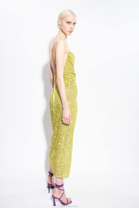 halflange rokken | L488903 midi-rok met pailletten Pinko groen - solfatara