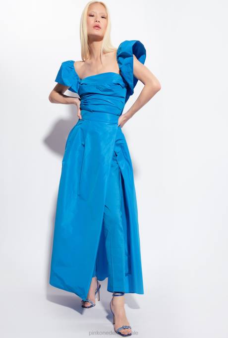 lange rokken | L488807 elegante maxirok Pinko directeur blauw