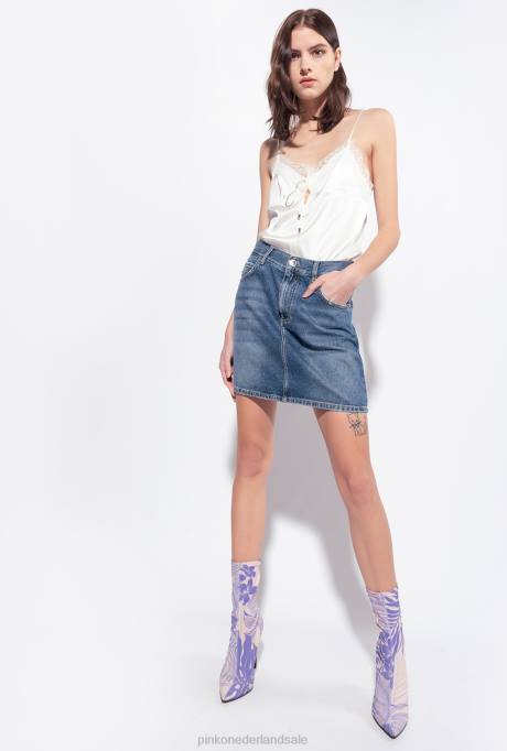 minirokjes | L488920 vintage denim minirok Pinko medium vintage wassing