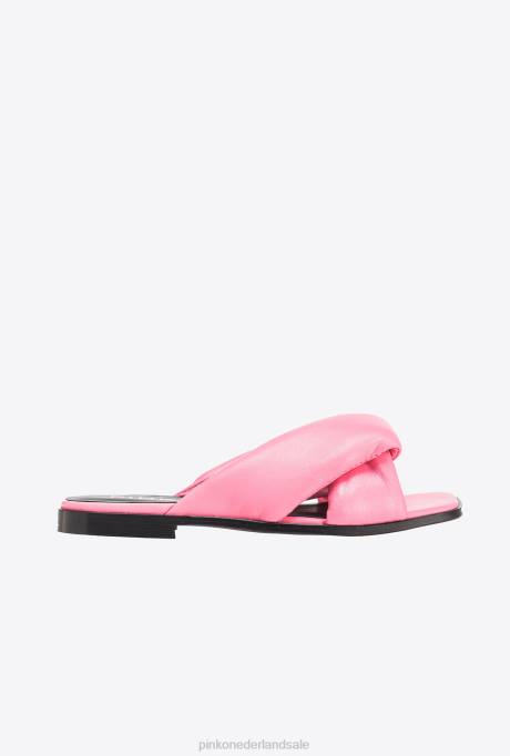 sandalen | L4881089 instappers van nappaleer Pinko zee roze