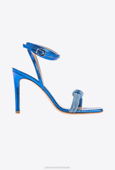 sandalen | L4881092 sandalen met strass knoop Pinko clematis blauw