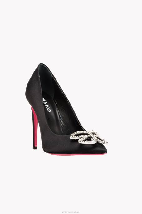 schoenen | L4881081 pumps met liefdesvogels juweel detail Pinko limousine zwart